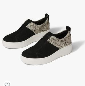 Toms Amber Black Suede Mini CheetahSneakers